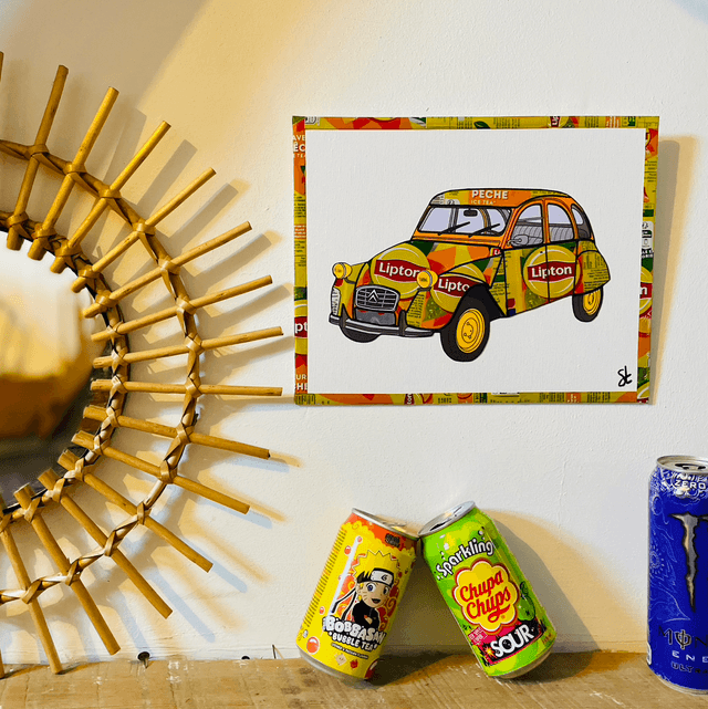 Tableau 2cv vintage 