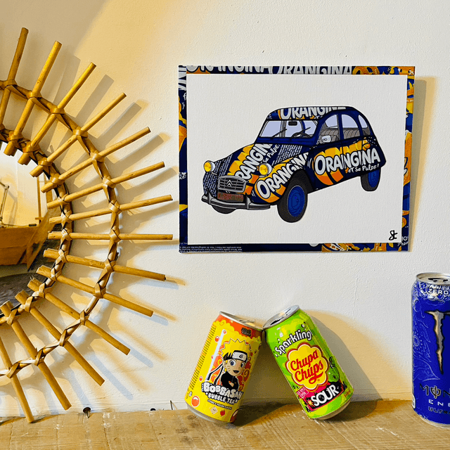 Tableau 2cv vintage 