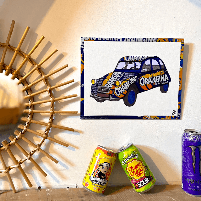 Tableau 2cv vintage 