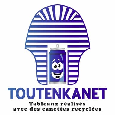 Tableaux réalisés avec des canettes recyclées.