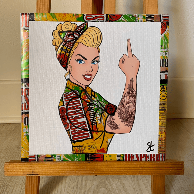 Tableau pin up 20x20 cm 