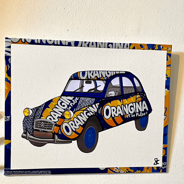 Tableau 2cv vintage 